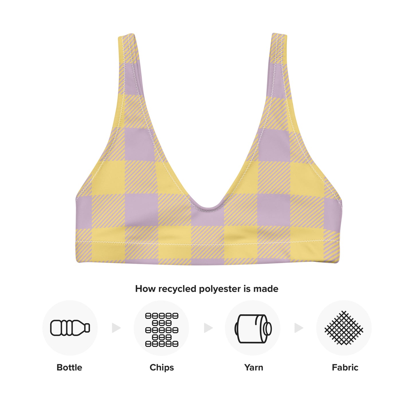 Riley Recycled Bra Top in Lemon