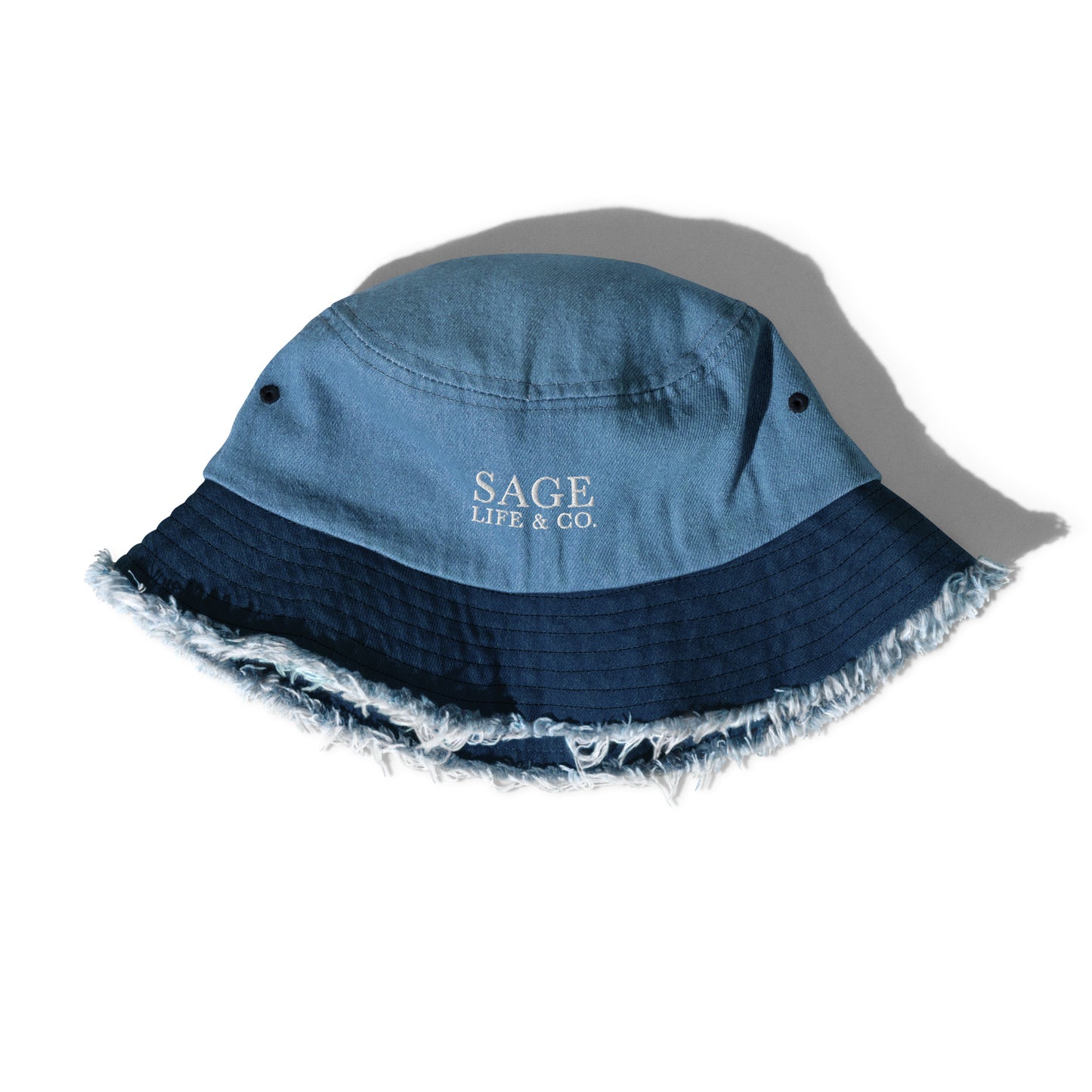 Anna Distressed Denim Bucket Hat