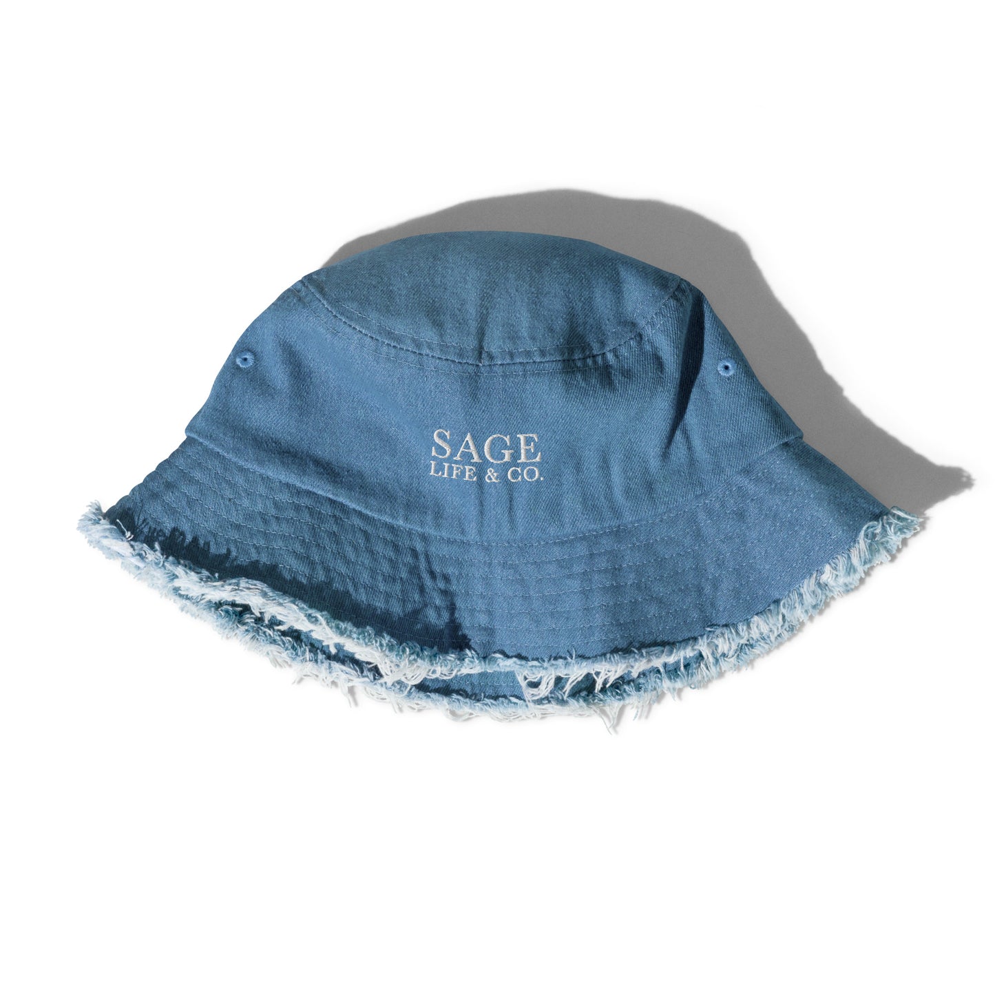 Anna Distressed Denim Bucket Hat