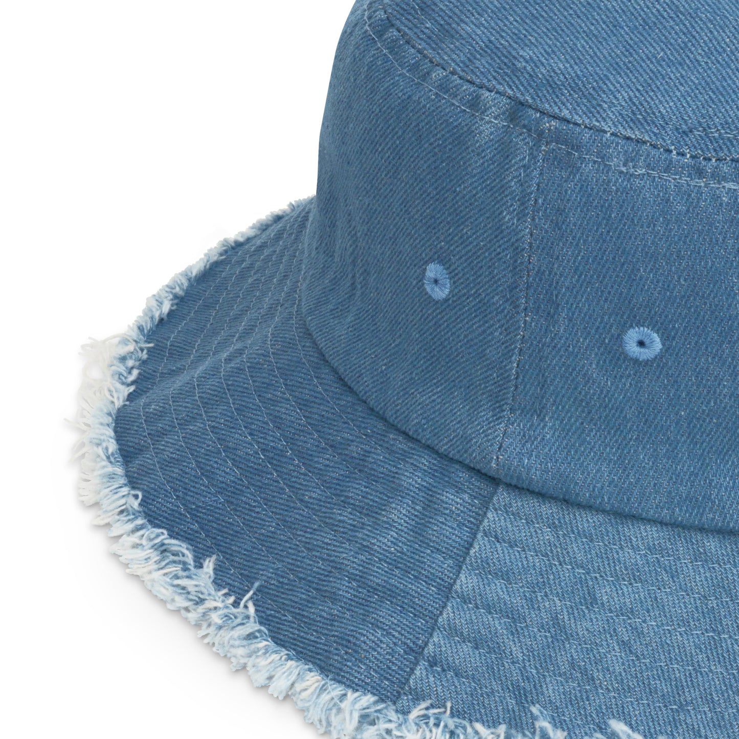 Anna Distressed Denim Bucket Hat