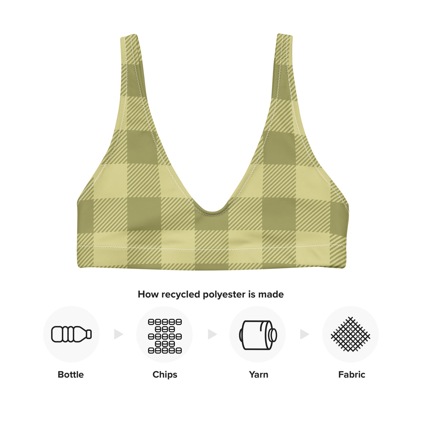 Riley Recycled Bra Top in Matcha