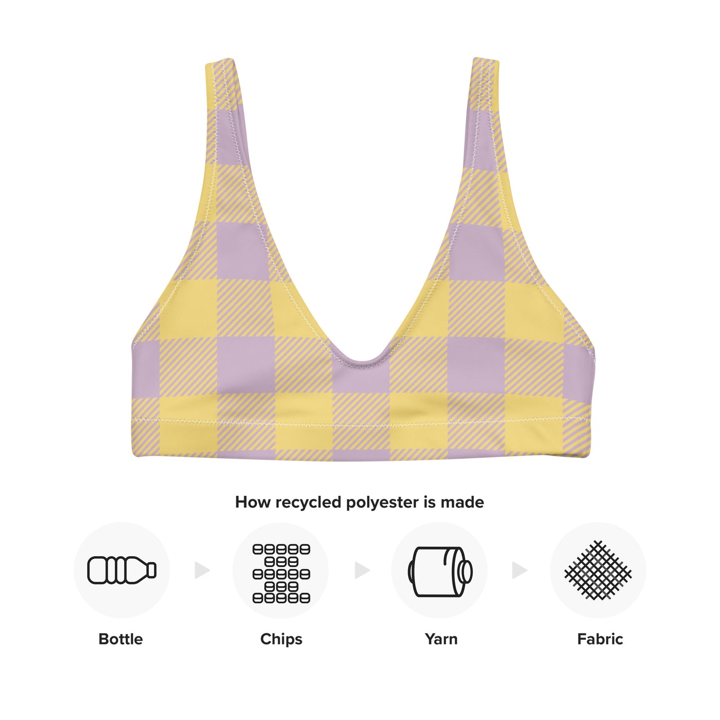 Riley Recycled Bra Top in Lemon